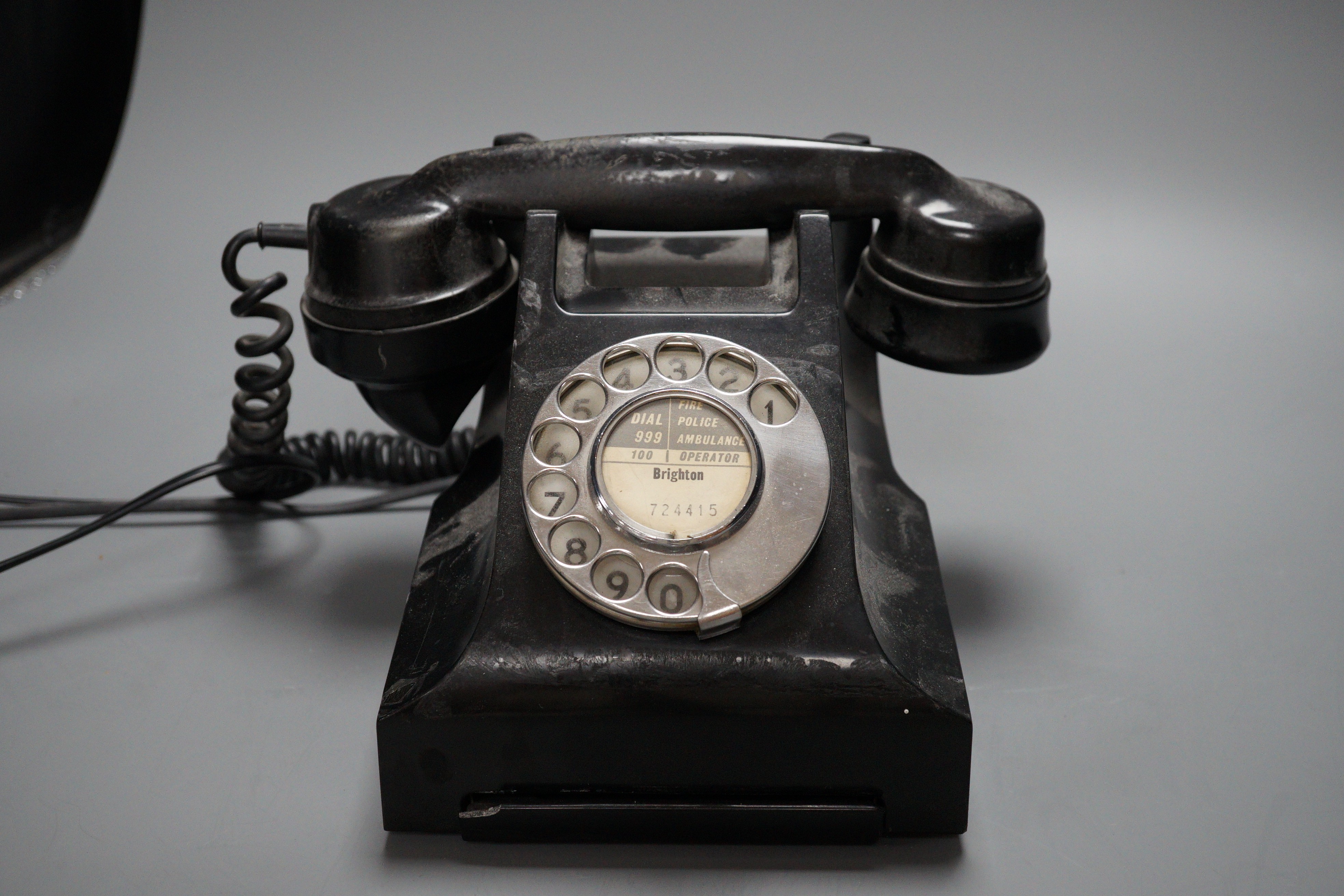 A vintage Bakelite telephone